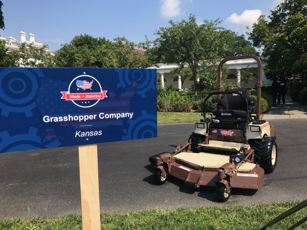 Grasshopper mowers white house made in america trump